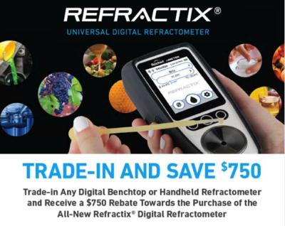 Get a $750 rebate on the Reichert Refractix Refractometer 